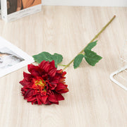 24 Inch Dahlia Silk Flower Stems 10 Pcs Artificial Fall Plants for Arrangements