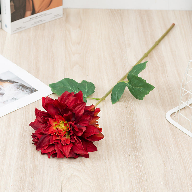 24 Inch Dahlia Silk Flower Stems 10 Pcs Artificial Fall Plants for Arrangements