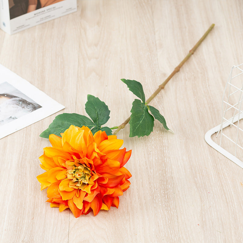 24 Inch Dahlia Silk Flower Stems 10 Pcs Artificial Fall Plants for Arrangements