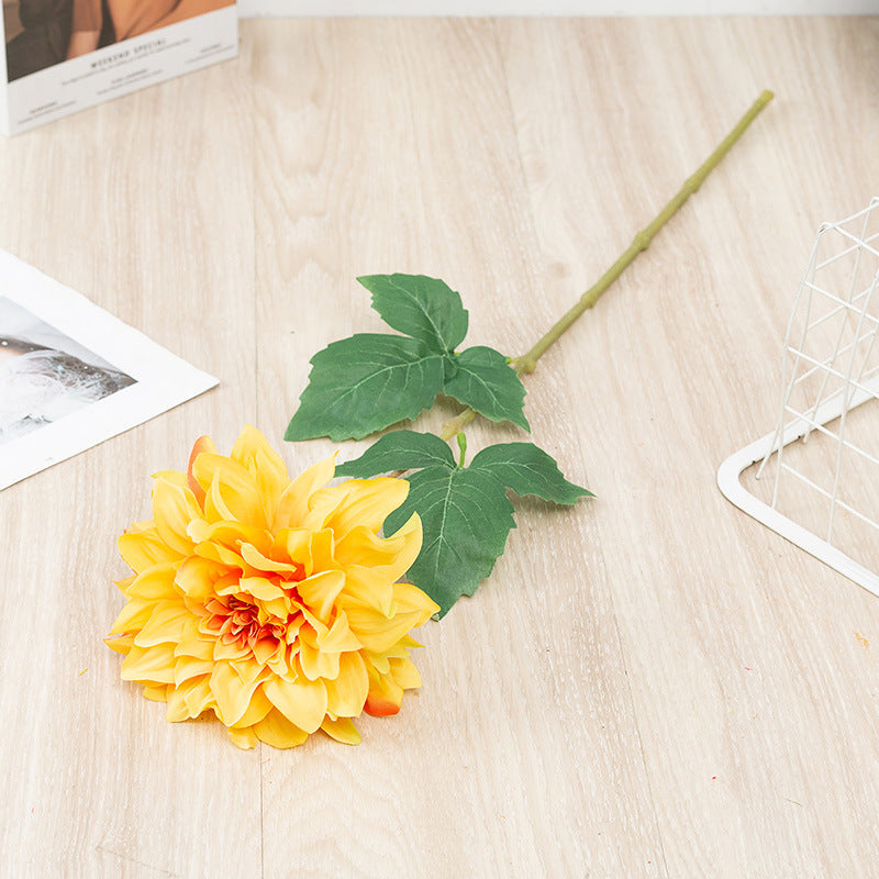 24 Inch Dahlia Silk Flower Stems 10 Pcs Artificial Fall Plants for Arrangements