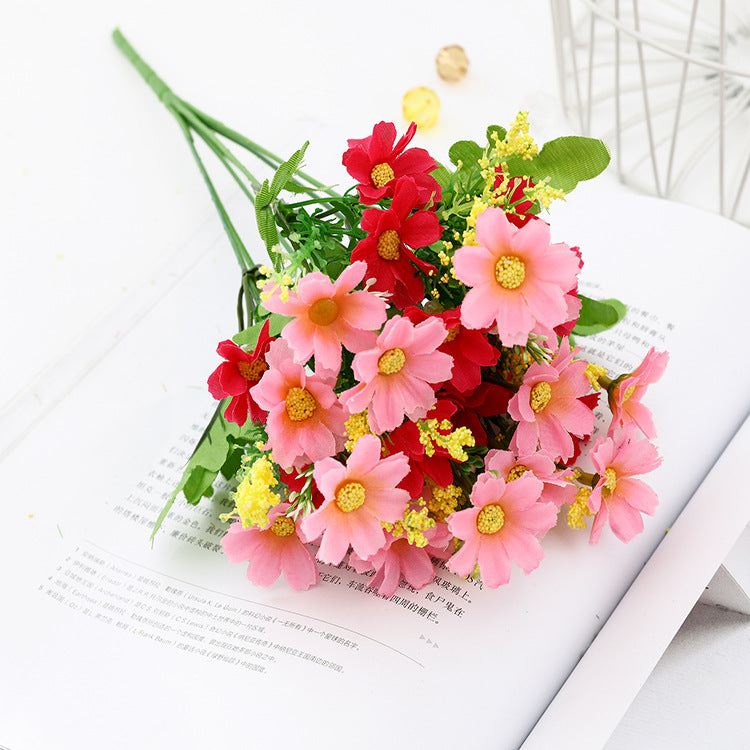 12 Bundles Faux Daisy Flowers 12 Inch UV Resistant Artificial Greenery for DIY Home Garden Wedding Party Decor