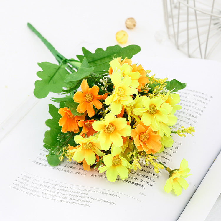12 Bundles Faux Daisy Flowers 12 Inch UV Resistant Artificial Greenery for DIY Home Garden Wedding Party Decor