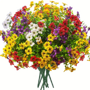 Artificial Eucalyptus Violets Faux Flowers UV Resistant for Outdoors, Bulk Quantity