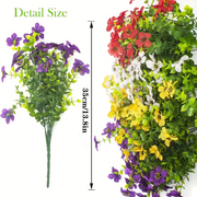 Artificial Eucalyptus Violets Faux Flowers UV Resistant for Outdoors, Bulk Quantity