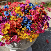 24 Bundles Artificial Flowers UV Resistant Outdoor Silk Floral Stems Bulk Pack