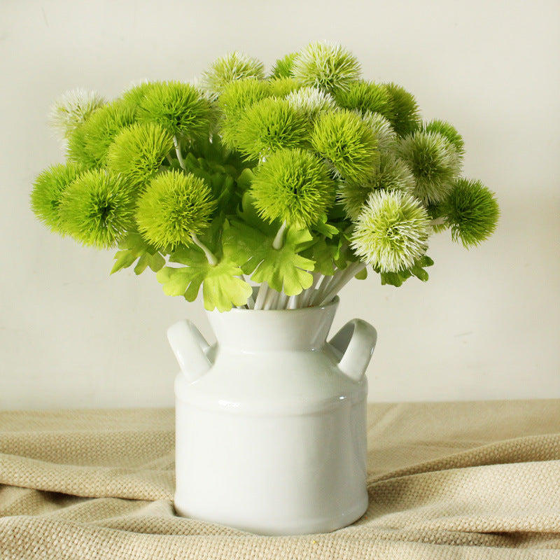 Dianthus Barbatus Artificial Ball Flowers 10 Stems Real Touch Silk 12 Inch