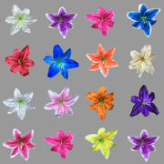 50 Pcs 5.5 Inch Artificial Silk Tiger Lily Flower Heads Bulk Pack
