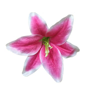 50 Pcs 5.5 Inch Artificial Silk Tiger Lily Flower Heads Bulk Pack