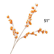 Artificial Orange Silk Flowers Combo – 6 Stems, 12 Inch