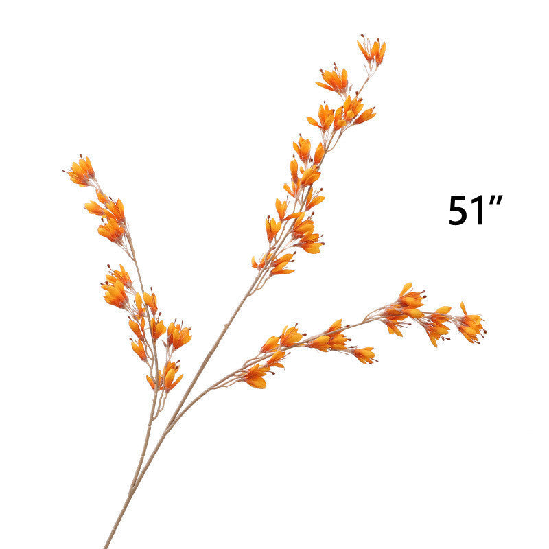 Artificial Orange Silk Flowers Combo – 6 Stems, 12 Inch