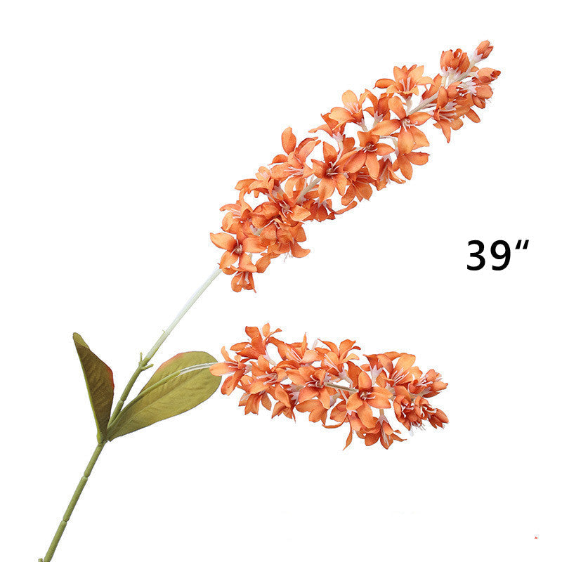 Artificial Orange Silk Flowers Combo – 6 Stems, 12 Inch