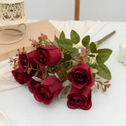 Artificial Rose Bush 10 Pcs Rose Buds Bulk Silk Flowers Wholesale