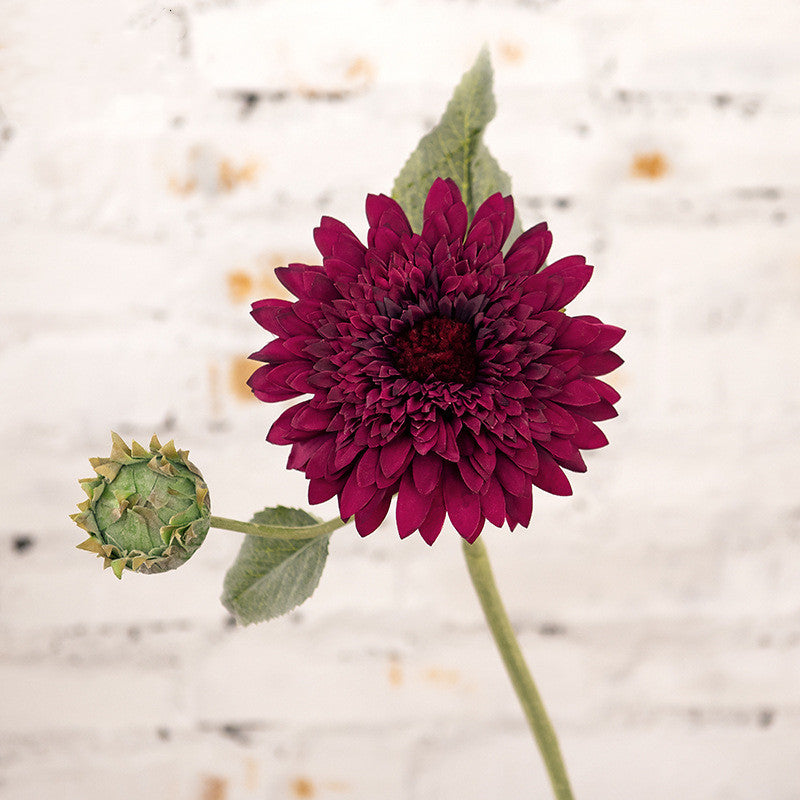 17 Inch Artificial Sunflower Stems 10 Pcs Bulk Fall Decoration Helianthus Annuus Teddy Bear