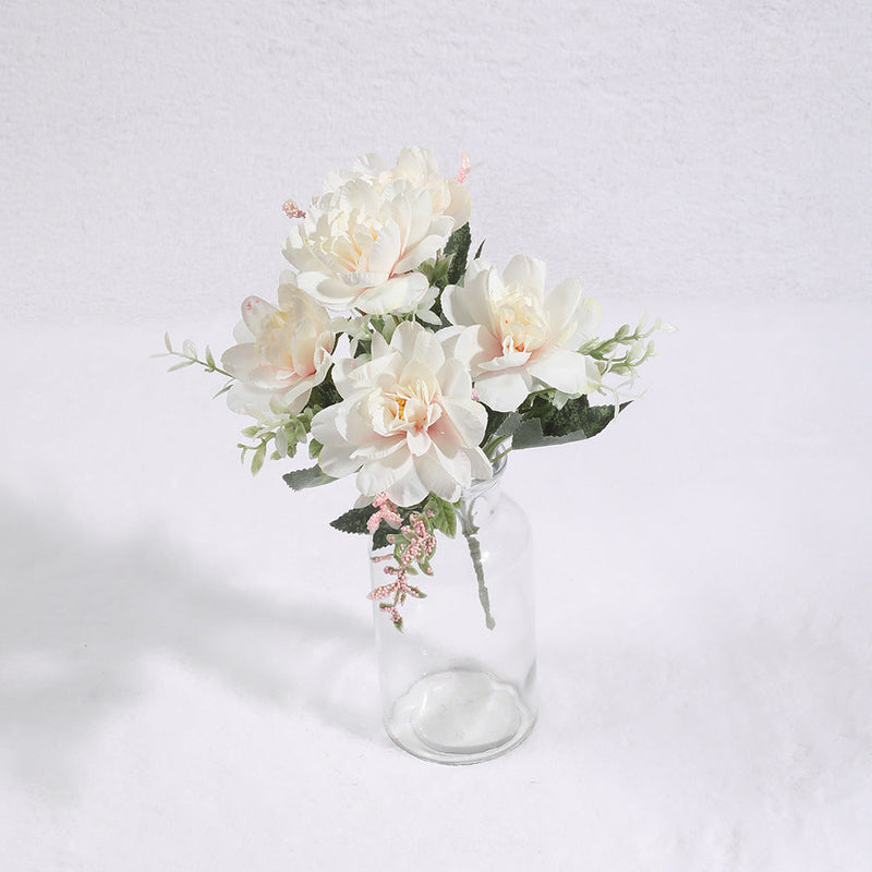 Artificial Freesia Flowers 11.8 Inch Realistic Silk 6 Stems Durable Fake Floral Decor for Wedding Party Indoor