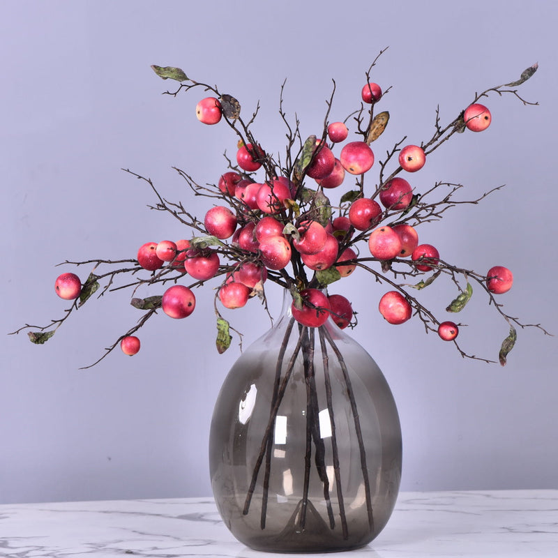 6 Pcs 37 Inch Extra Long Artificial Apple Fruit Stems Bouquets Branches