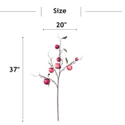 6 Pcs 37 Inch Extra Long Artificial Apple Fruit Stems Bouquets Branches