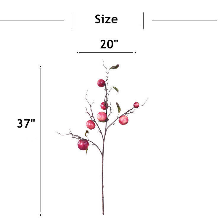 6 Pcs 37 Inch Extra Long Artificial Apple Fruit Stems Bouquets Branches