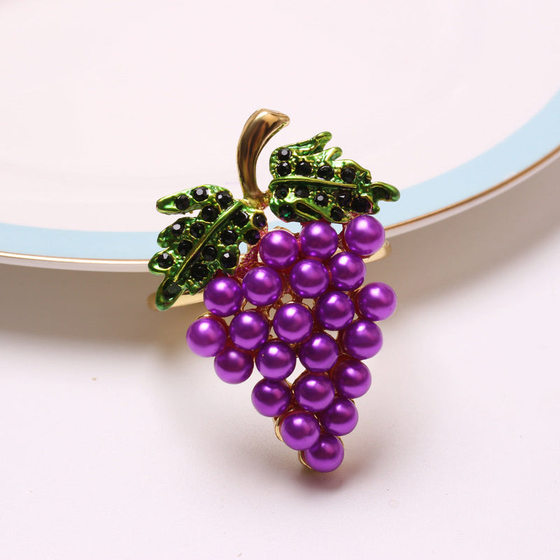 12 Pcs Artificial Grapes Napkin Rings Bulk Set Hawaiian Luau Party Supplies Favors