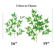 Artificial Maple Leaf Stems 12 Inch Greenery Foliage 10 Pcs Summer Faux Plants