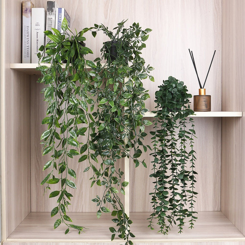 Artificial Hanging Plants in Pots UV Resistant Bulk Quantity Durable Outdoor Decor