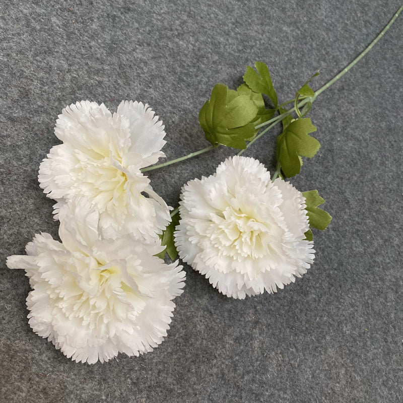 27 Inch Artificial Silk Carnation Stems, 10 Pcs Bulk Wholesale, Retro Style