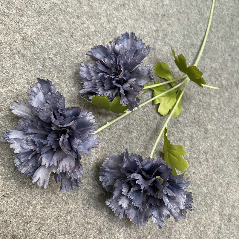 27 Inch Artificial Silk Carnation Stems, 10 Pcs Bulk Wholesale, Retro Style