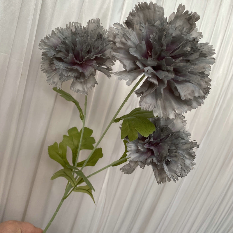27 Inch Artificial Silk Carnation Stems, 10 Pcs Bulk Wholesale, Retro Style