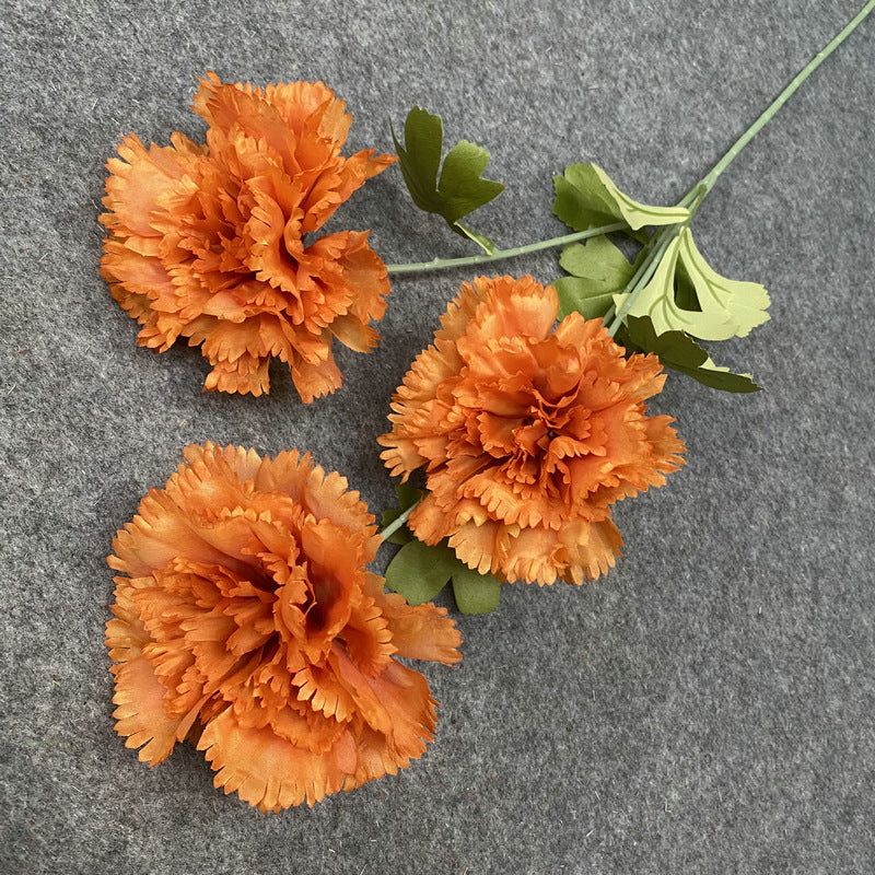 27 Inch Artificial Silk Carnation Stems, 10 Pcs Bulk Wholesale, Retro Style