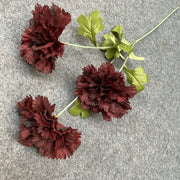 27 Inch Artificial Silk Carnation Stems, 10 Pcs Bulk Wholesale, Retro Style