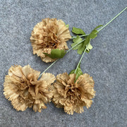 27 Inch Artificial Silk Carnation Stems, 10 Pcs Bulk Wholesale, Retro Style