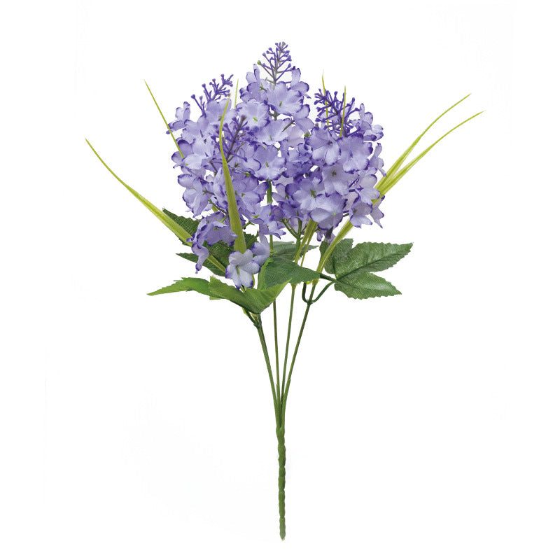 "14.57 Inch Artificial Hyacinth Flowers, 5-Head Fake Hyacinth Bouquet for Home Decor, Faux Flower Arrangement for Wedding/Office/Garden"