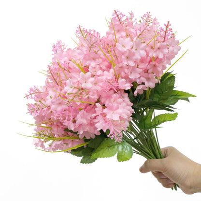 "14.57 Inch Artificial Hyacinth Flowers, 5-Head Fake Hyacinth Bouquet for Home Decor, Faux Flower Arrangement for Wedding/Office/Garden"