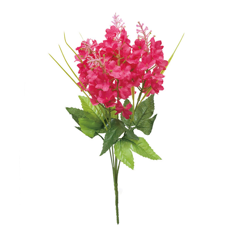 "14.57 Inch Artificial Hyacinth Flowers, 5-Head Fake Hyacinth Bouquet for Home Decor, Faux Flower Arrangement for Wedding/Office/Garden"
