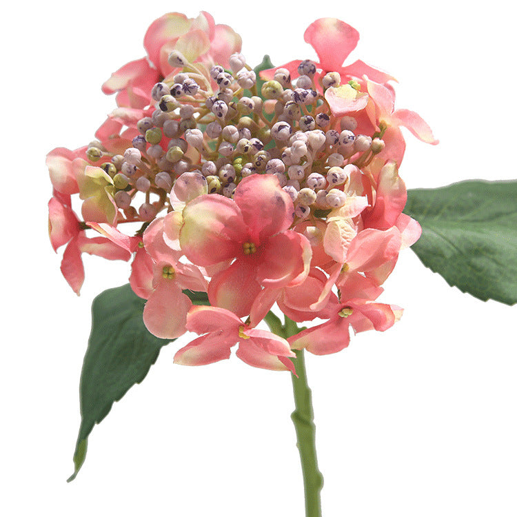 17 Inch Silk Hydrangea Stems with Seeds, 10 Pcs Artificial Flowers Bulk Pack