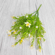14 Inch Artificial Jasmine Bush Flowers 10 Pcs UV Resistant Outdoor Shrubs