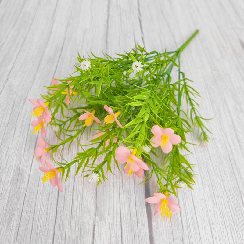 14 Inch Artificial Jasmine Bush Flowers 10 Pcs UV Resistant Outdoor Shrubs