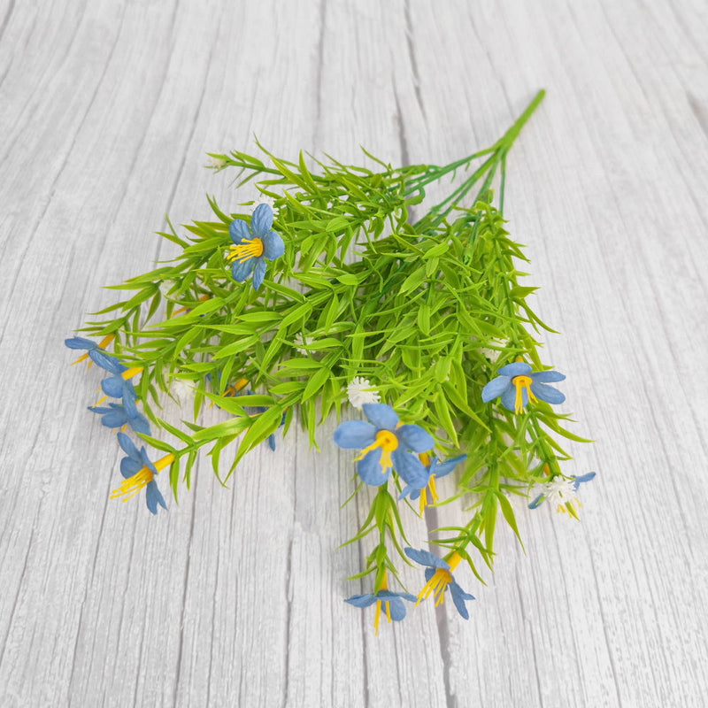 14 Inch Artificial Jasmine Bush Flowers 10 Pcs UV Resistant Outdoor Shrubs