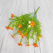 14 Inch Artificial Jasmine Bush Flowers 10 Pcs UV Resistant Outdoor Shrubs