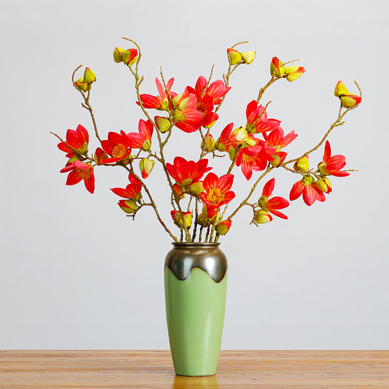 35.4 Inch Artificial Kapok Flower Stems Branches Bulk for Tall Vase Autumn Decoration