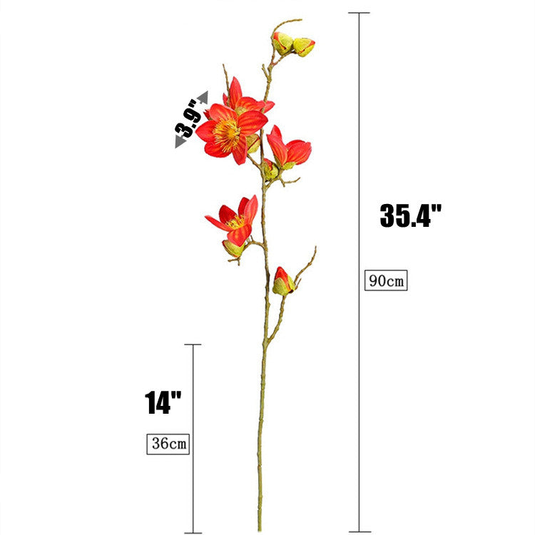 35.4 Inch Artificial Kapok Flower Stems Branches Bulk for Tall Vase Autumn Decoration