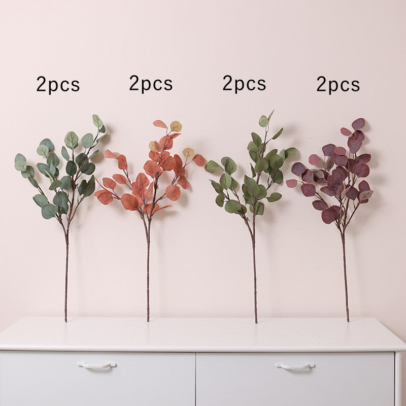 8 Pcs 26 Inch Artificial Autumn Eucalyptus Bouquet Silk Leaves Bulk
