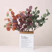 8 Pcs 26 Inch Artificial Autumn Eucalyptus Bouquet Silk Leaves Bulk