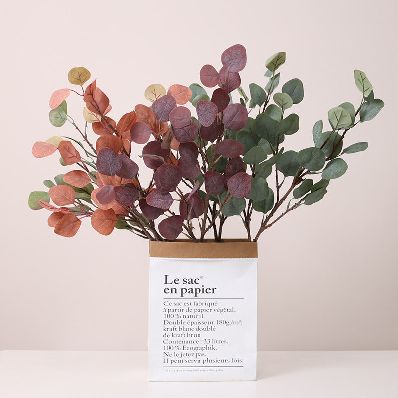 8 Pcs 26 Inch Artificial Autumn Eucalyptus Bouquet Silk Leaves Bulk