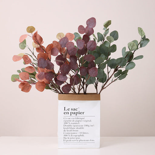 8 Pcs 26 Inch Artificial Autumn Eucalyptus Bouquet Silk Leaves Bulk