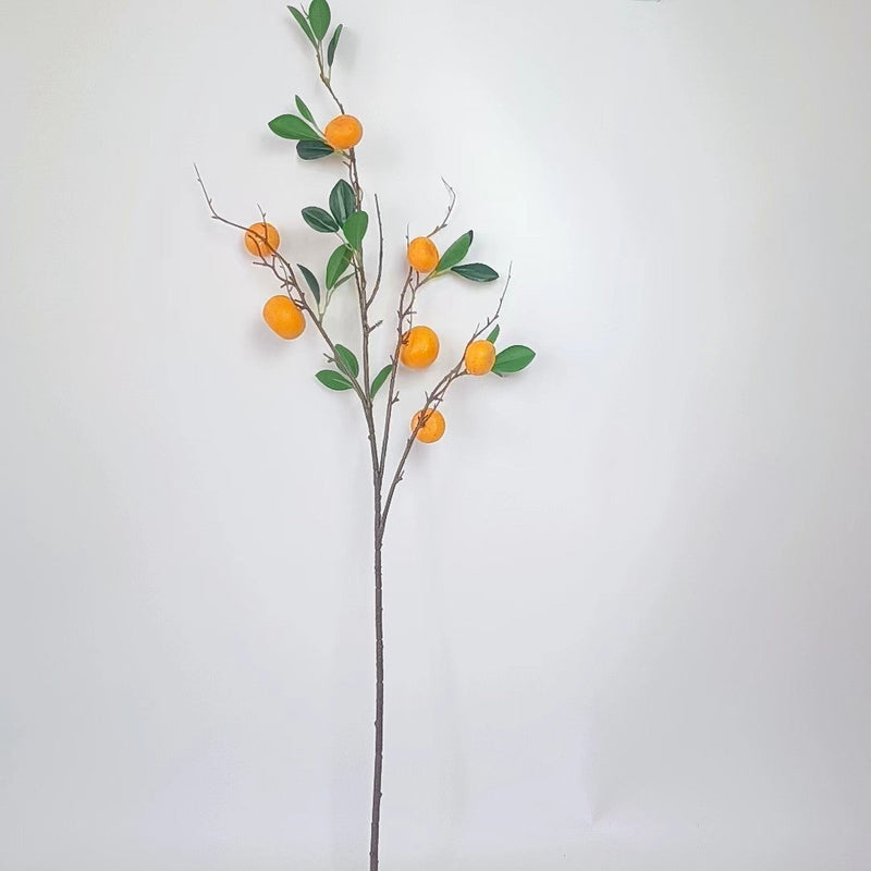 31 Inch Artificial Tangerine Lemon Apple Fruit Stems Branches Bulk Wholesale