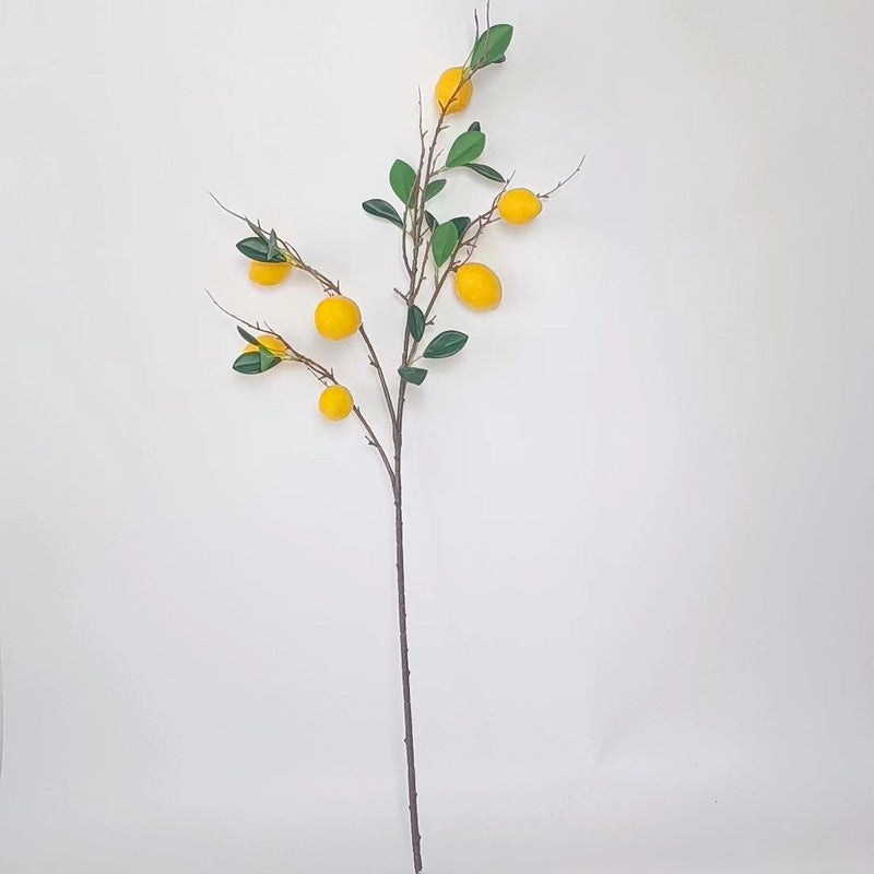 31 Inch Artificial Tangerine Lemon Apple Fruit Stems Branches Bulk Wholesale