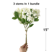 3 Pcs Artificial Silk Lilac Stems Bouquet for DIY Crafts Bulk Wholesale