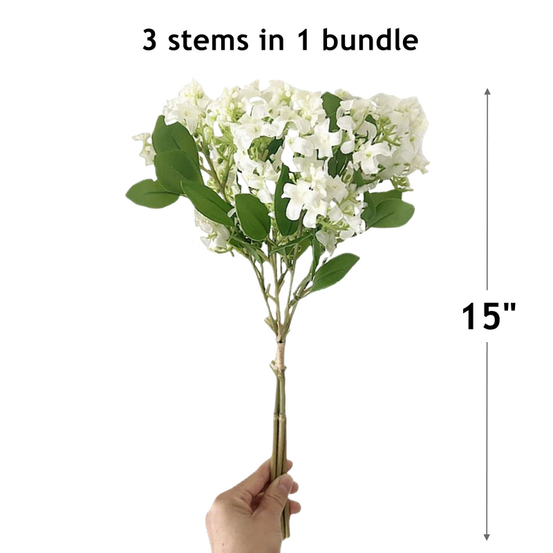 3 Pcs Artificial Silk Lilac Stems Bouquet for DIY Crafts Bulk Wholesale