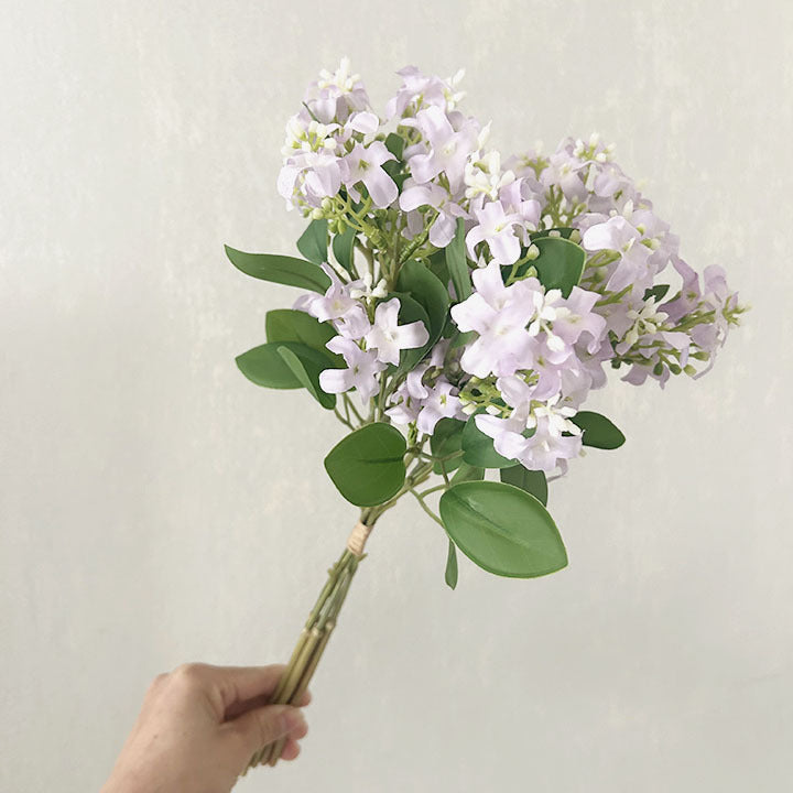 3 Pcs Artificial Silk Lilac Stems Bouquet for DIY Crafts Bulk Wholesale