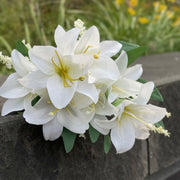 2 Pcs 13 Inch Artificial Lily Bush Bouquet Table Centerpiece Arrangement
